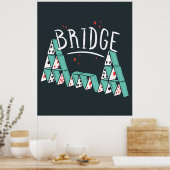 ブリッジカード文字 ポスター (キッチン)