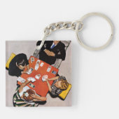 ブリッジゲームバイノーマンロックウェル キーホルダー (裏面)