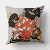 ブリッジゲームバイノーマンロックウェル クッション (裏面)