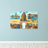 ブリッジスの眺め、インテリアショーの風景 キャンバスプリント (インサイチュ (ウッドフロア))