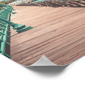 ブリッジタウンバルバドスイラストレーショントラベルアートレトロ ポスター (角)