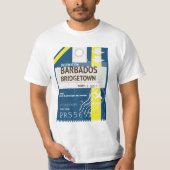ブリッジタウンバルバドストラベルチケット Tシャツ (正面)