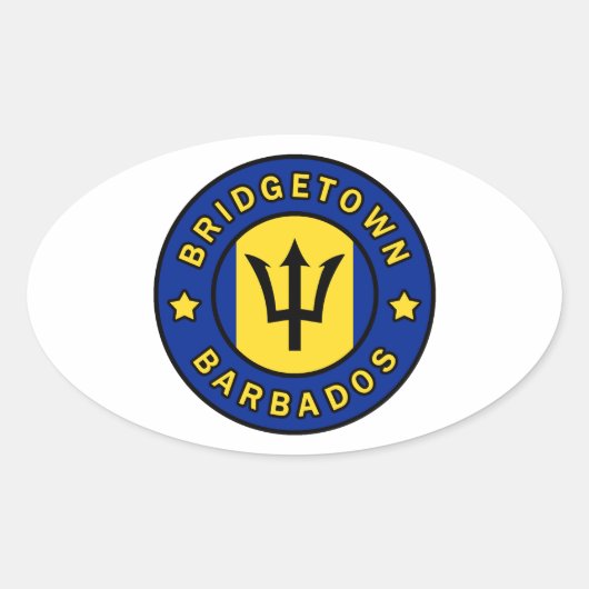 ブリッジタウンバルバドス 楕円形シール (正面)