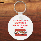 ブリッジトランプのポーカーとカードプレーヤー キーホルダー (正面)