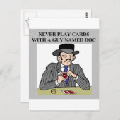 ブリッジトランプのポーカーカードプレイヤーゲームデザイン ポストカード (正面/裏面)