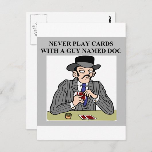 ブリッジトランプのポーカーカードプレイヤーゲームデザイン ポストカード (正面/裏面)