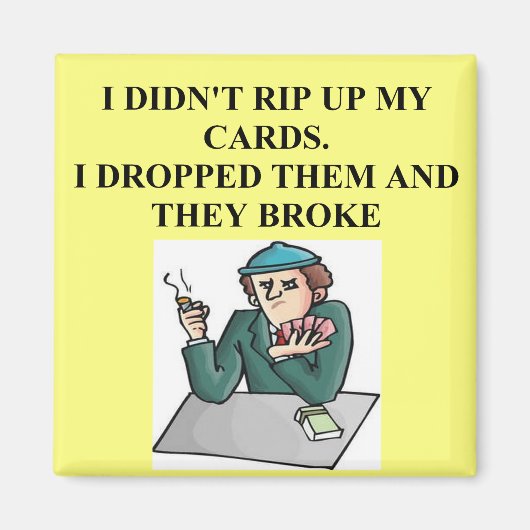 ブリッジトランプのポーカーカードプレイヤーゲームデザイン マグネット (正面)