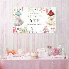 ブリッジトン テーマの女の子のドレスアップ誕生日パーティー 横断幕