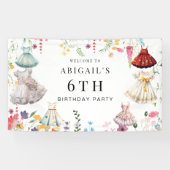 ブリッジトン テーマの女の子のドレスアップ誕生日パーティー 横断幕 (横)