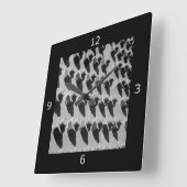 ブリッジナットとボルト スクエア壁時計 (傾斜)