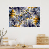 ブリッジネットワーク – Mandelbrot Fractal Art ポスター (キッチン)