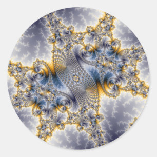 ブリッジネットワーク – Mandelbrot Fractal Art ラウンドシール