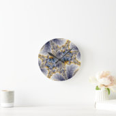 ブリッジネットワーク – Mandelbrot Fractal Art ラウンド壁時計 (ホーム)