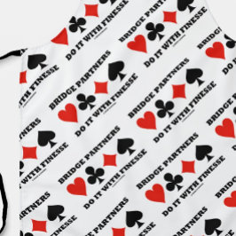 ブリッジパートナーは4枚のカードスーツを着て行う エプロン