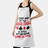 ブリッジプレおもしろいーヤー引用文の悪い日At Bridge Table エプロン (インサイチュ)