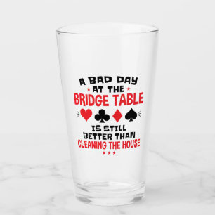 ブリッジプレおもしろいーヤー引用文の悪い日At Bridge Table タンブラーグラス