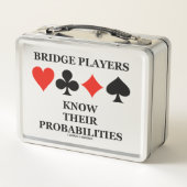 ブリッジプレーヤーが自分の確率カードが合うことを知る メタルランチボックス (裏面)