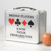 ブリッジプレーヤーが自分の確率カードが合うことを知る メタルランチボックス (インサイチュ)