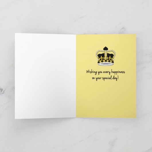 ブリッジプレーヤーの誕生日感じ的なスペードの女王 カード (内部)