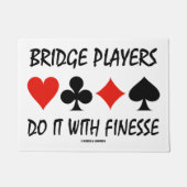 ブリッジプレーヤーは、4枚のカードスーツを使ってこれを実現 ドアマット (正面)