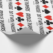 ブリッジプレーヤーは、4枚のカードスーツを使ってこれを実現 ラッピングペーパー (角)