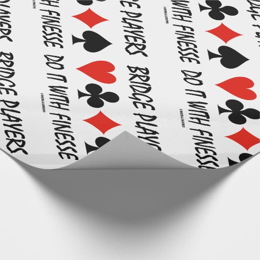 ブリッジプレーヤーは、4枚のカードスーツを使ってこれを実現 ラッピングペーパー (角)