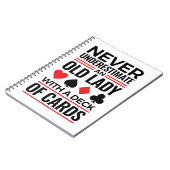 ブリッジプレーヤー決してオールドレディーカードを過小評価しない ノートブック (左側)