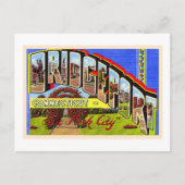 ブリッジポートコネチカットCTラージレター葉書 ポストカード (正面)