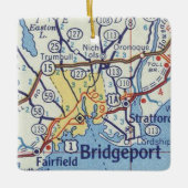 ブリッジポートCTヴィンテージマップ セラミックオーナメント (正面)