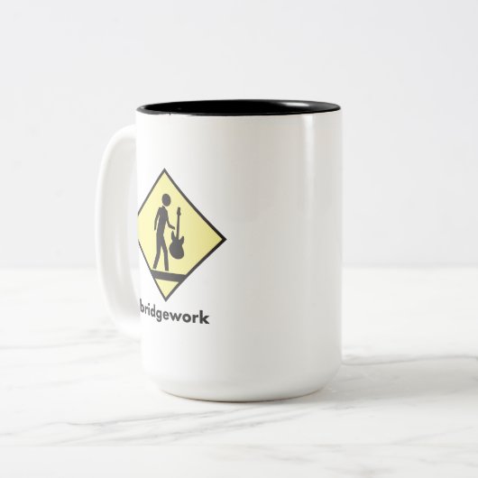 ブリッジワーク「ミュージシャン交差点」 ツートーンマグカップ (正面左)