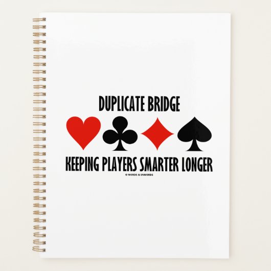 ブリッジ保のプレイヤーの頭が切れる重複 プランナー手帳 (正面)