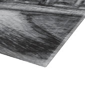 ブリッジ古いペンシラートモノクロブラック&ホワイト カッティングボード (角)