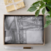 ブリッジ古いペンシラートモノクロブラック&ホワイト 薄葉紙 (ギフト)