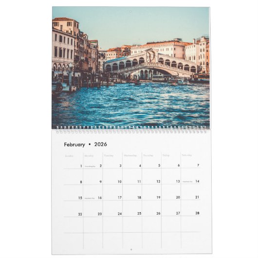 ブリッジ威厳のあるカレンダー2021ホーム/オフィスウォール カレンダー (2月 2026)