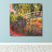 ブリッジ日本のウォーターリリージーポンドバイクロードモネ キャンバスプリント (インサイチュ (ウッドフロア))