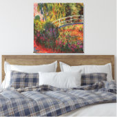 ブリッジ日本のウォーターリリージーポンドバイクロードモネ キャンバスプリント (インサイチュ (寝室))