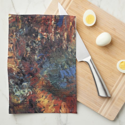 ブリッジ日本のバイクロードモネヴィンテージファインアート キッチンタオル (四つ折り)