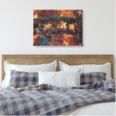 ブリッジ日本のバイクロードモネヴィンテージファインアート キャンバスプリント (インサイチュ (寝室))