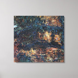 ブリッジ日本のバイクロードモネヴィンテージファインアート キャンバスプリント