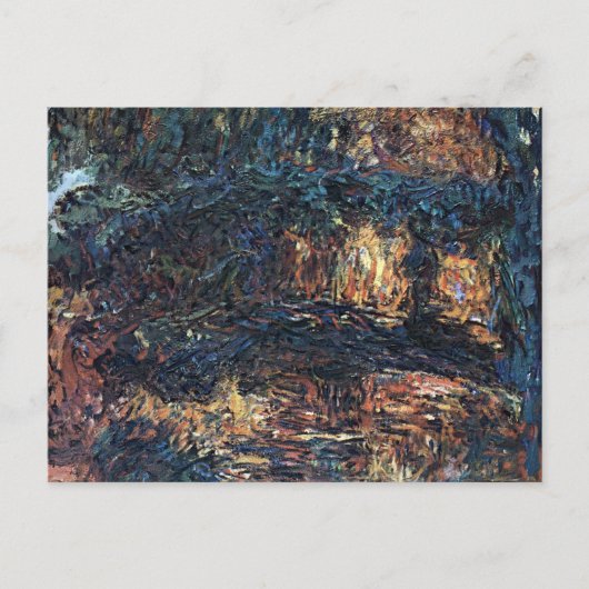 ブリッジ日本のバイクロードモネヴィンテージファインアート ポストカード (正面)