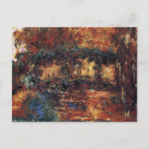 ブリッジ日本のバイクロードモネヴィンテージファインアート ポストカード