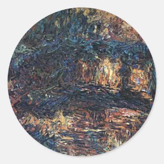 ブリッジ日本のバイクロードモネヴィンテージファインアート ラウンドシール (正面)