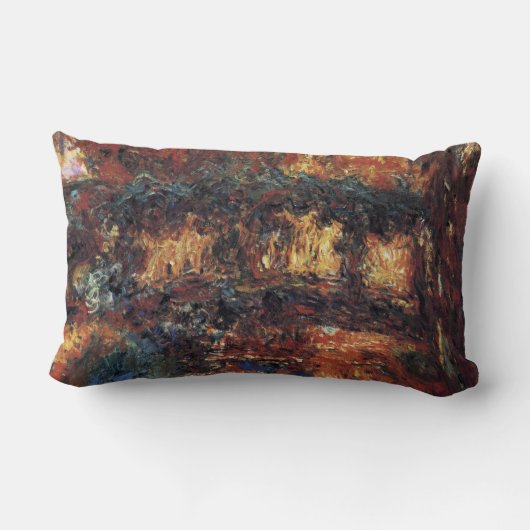 ブリッジ日本のバイクロードモネヴィンテージファインアート ランバークッション (裏面)