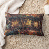 ブリッジ日本のバイクロードモネヴィンテージファインアート ランバークッション (ブランケット)