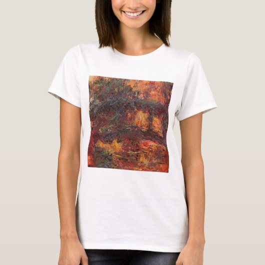 ブリッジ日本の- Claude Monet - c1920 Tシャツ (正面)