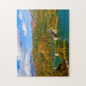 ブリッジ秋のカラフル木材 ジグソーパズル (縦)