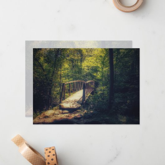 ブリッジ素朴魅惑された森の森林地帯の写真 ノートカード (正面/裏面インサイチュ)
