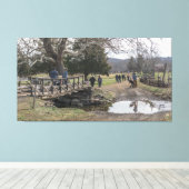 ブリッジ足オーバークリーク キャンバスプリント (インサイチュ (ウッドフロア))