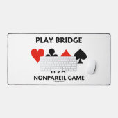 ブリッジ遊それはノンパレルのゲームの4つのカードスーツだ デスクマット (キーボード&マウス)