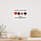 ブリッジ遊カードスーツを心に収める ポスター (キッチン)